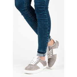 Sport Baskets en daim gris 6