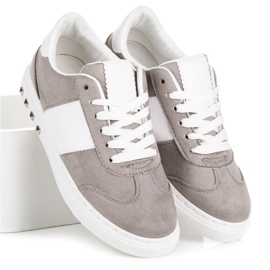 Sport Baskets en daim gris 4