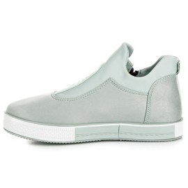 Ideal Shoes Baskets en daim vertes 6