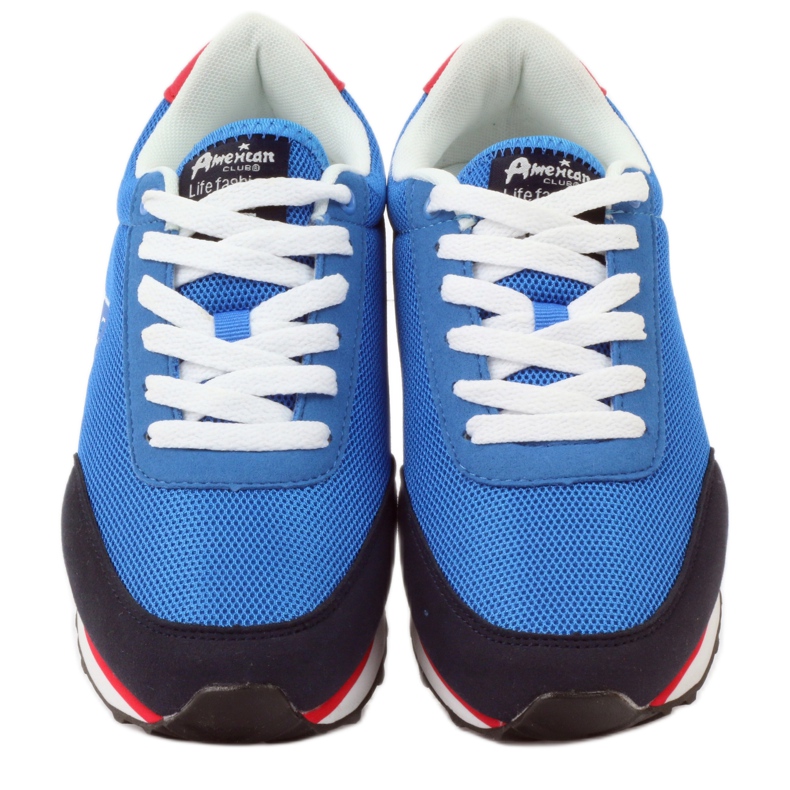 American Club Chaussures de sport à lacets pour femme bleu américain 4