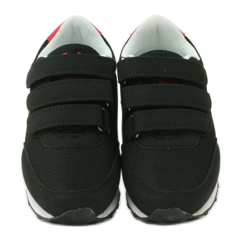 American Club Chaussures de sport Baskets américaines noires à scratch rouge le noir 4