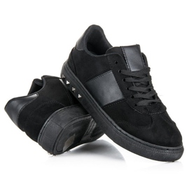 Sport Baskets en daim le noir 2