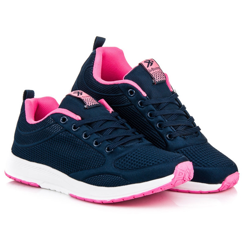 Ax Boxing Chaussures textile bleu marine rose 1 Ax Boxing Chaussures textile bleu marine rose 1