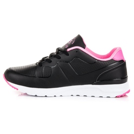 Ax Boxing Chaussures de sport noires pour femmes rose 1