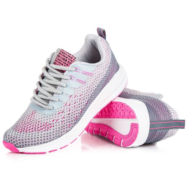 Ax Boxing Chaussures de sport confortables gris rose 2