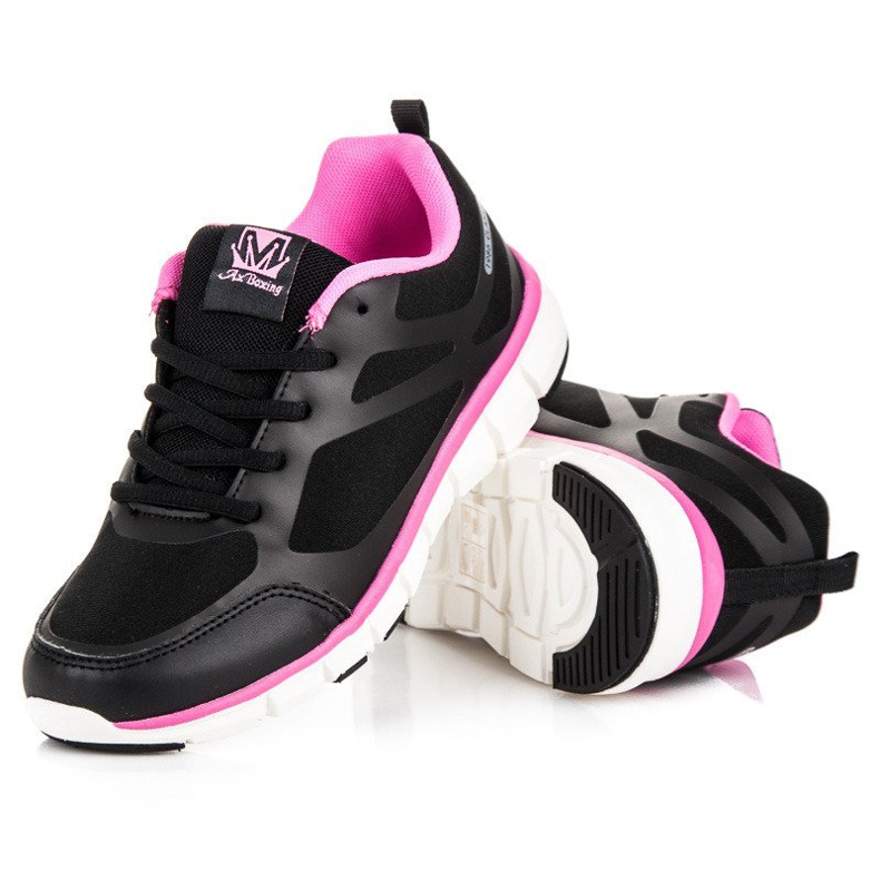 Ax Boxing Chaussures de sport classiques le noir rose 2