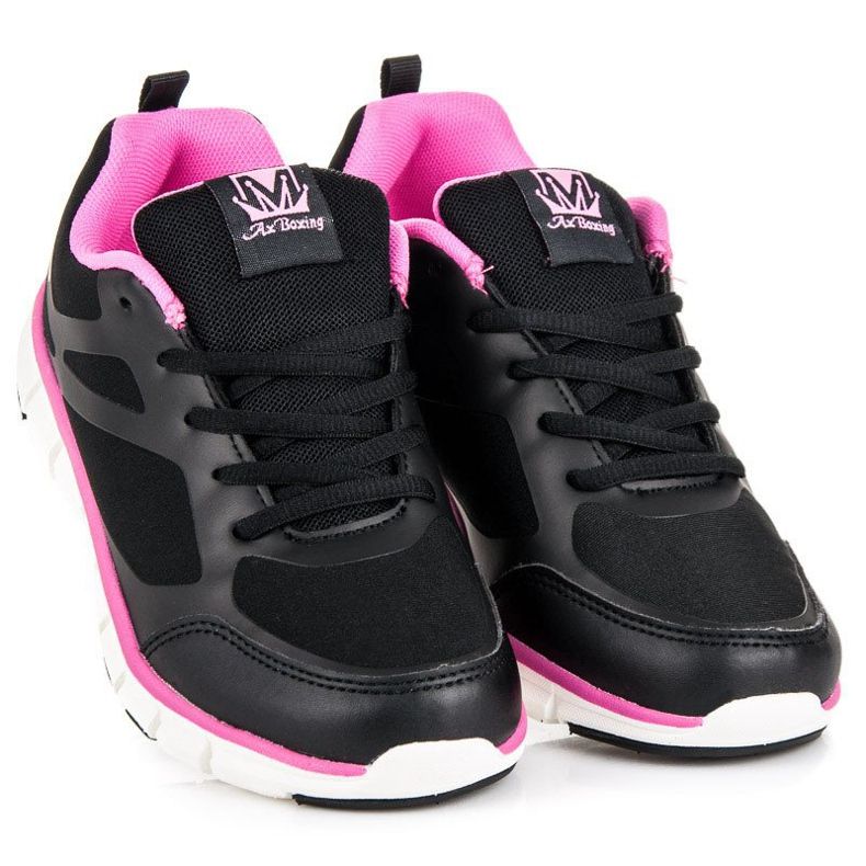 Ax Boxing Chaussures de sport classiques noir rose 1