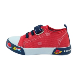 American Club Baskets à semelle intérieure en cuir américain bleu marine rouge 2