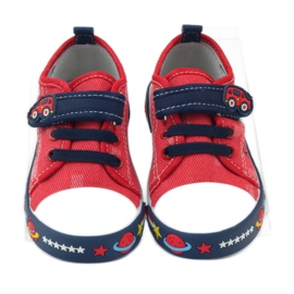American Club Baskets à semelle intérieure en cuir américain bleu marine rouge 4