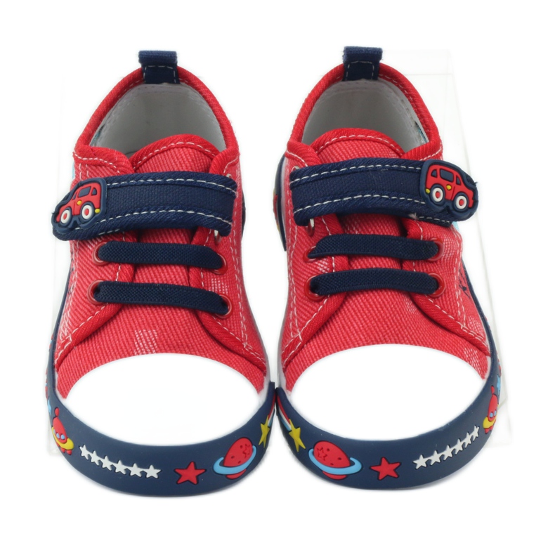 American Club Baskets à semelle intérieure en cuir américain bleu marine rouge 4