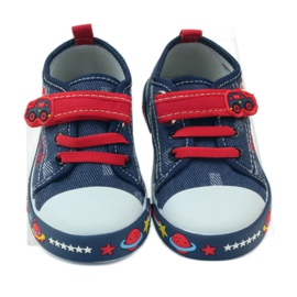American Club Baskets à semelle intérieure en cuir américain bleu marine rouge 4