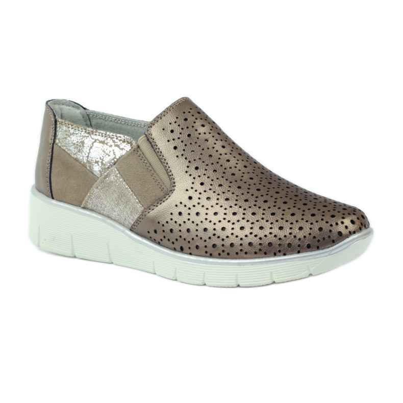 Slip de sport en cuir Filippo brun multicolore 1