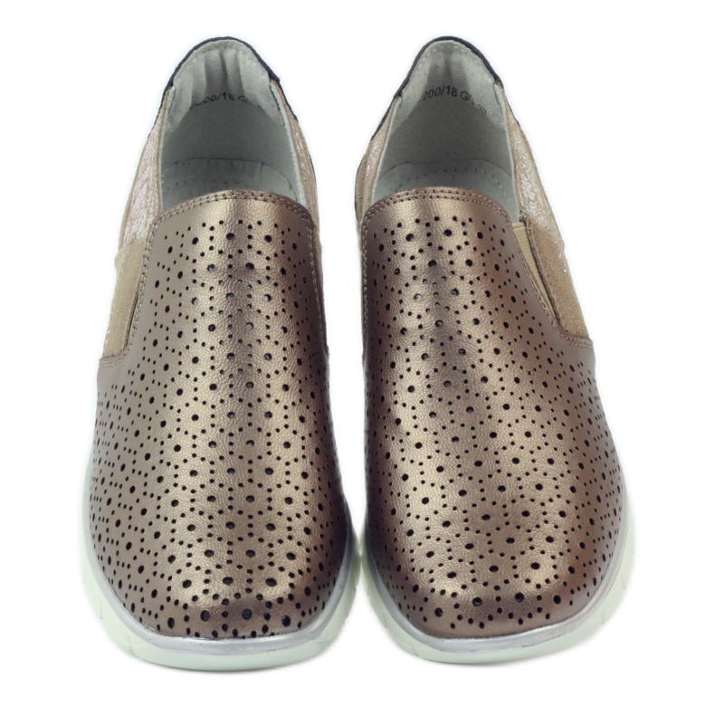 Slip de sport en cuir Filippo brun multicolore 4