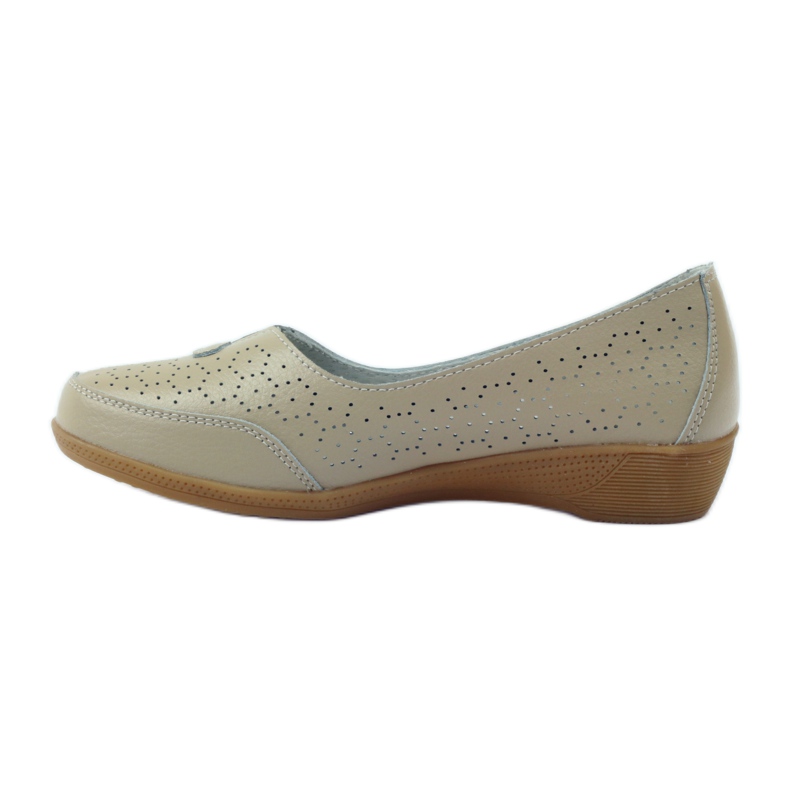 Chaussures pour femmes perforées Vinceza beige 2