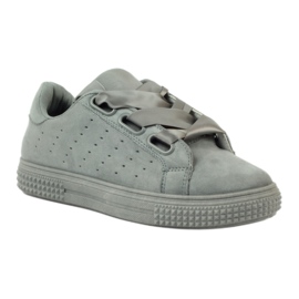 McKey Creepers Sports Chaussures à égalité avec un ruban gris 1