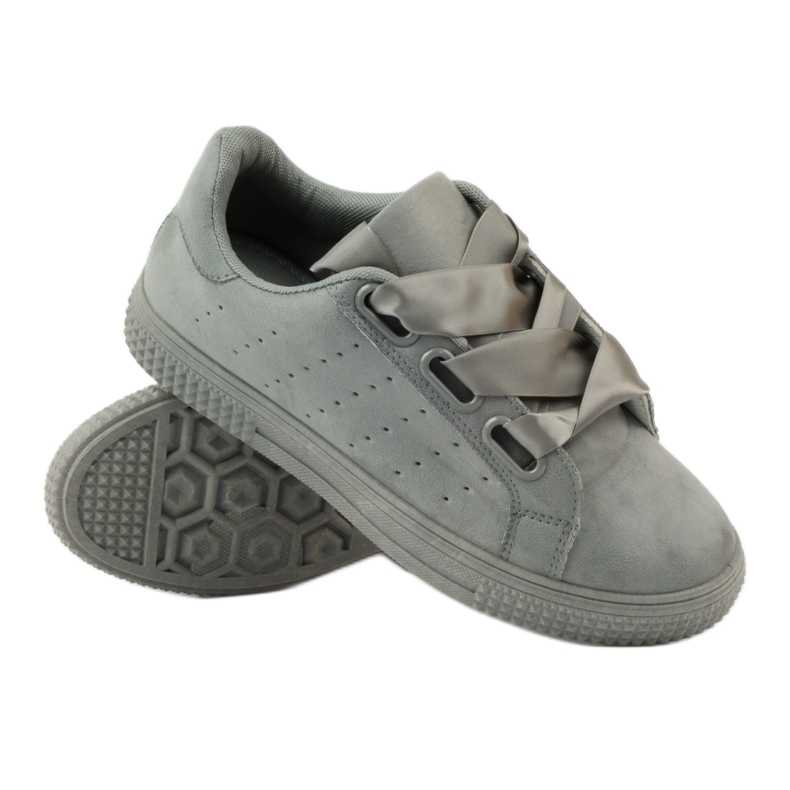 McKey Creepers Sports Chaussures à égalité avec un ruban gris 3 McKey Creepers Sports Chaussures à égalité avec un ruban gris 3