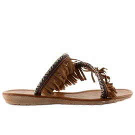 Tongs style indien k1626302 Camel brun 1