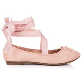 Ch. Creation Ballerines en daim rose 3