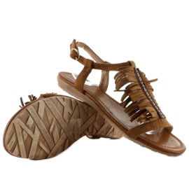 Sandales style indien k1626301 Camel brun 2