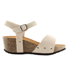 Sandales sur une semelle en liège beige beige 4