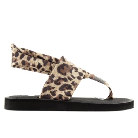 Sandales, coton léopard DD82P Léopard brun 2