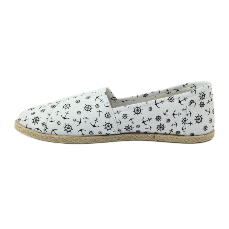 McKey Espadrilles ballerines à motif blanche le noir 2