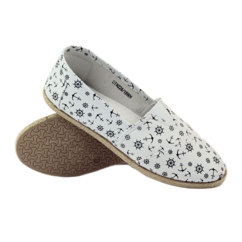 McKey Espadrilles ballerines à motif blanc noir 3