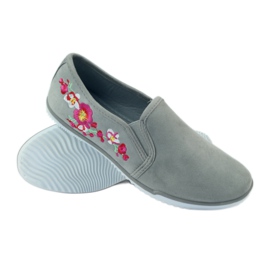 Baskets en daim à fleurs McKey 180 gris 3