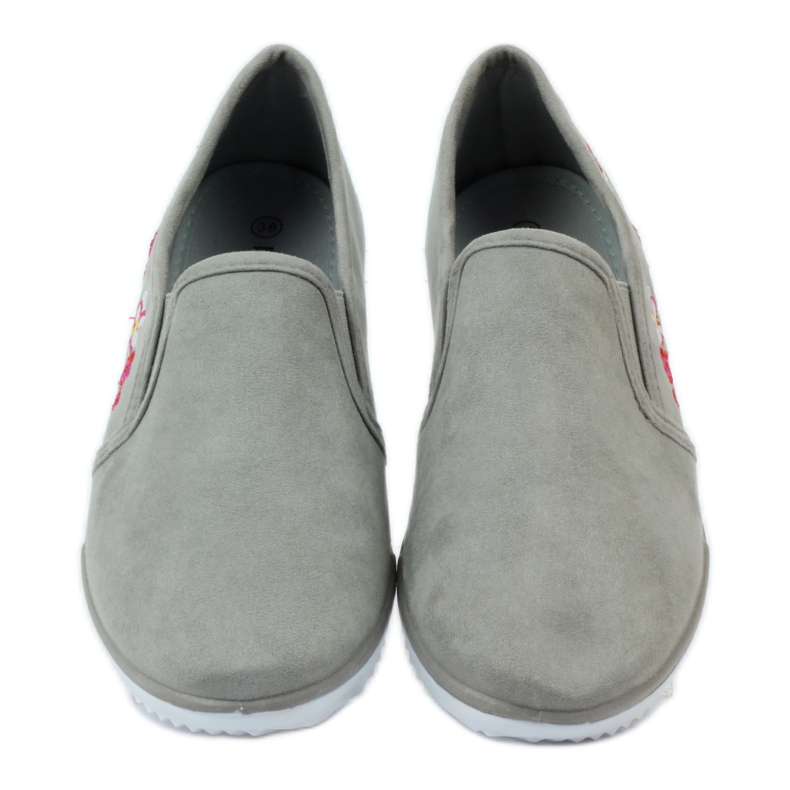 Baskets en daim à fleurs McKey 180 gris 4