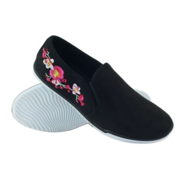 Baskets en daim à fleurs McKey 180 noir 3