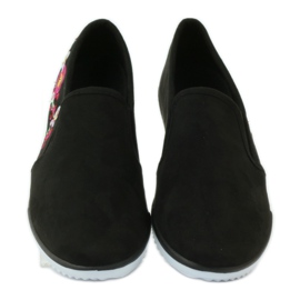 Baskets en daim à fleurs McKey 180 noir 4
