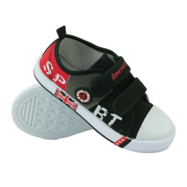 American Club Baskets américaines en cuir pour enfants rouge gris noir 3