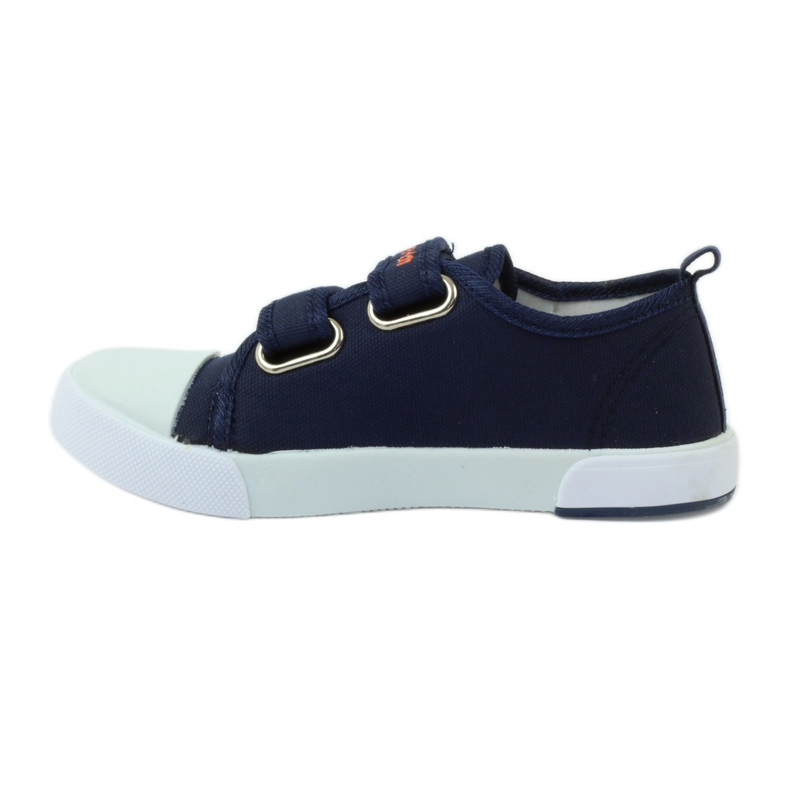 American Club Baskets américaines baskets semelle intérieure en cuir bleu marine gris orange 2