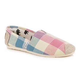 L. Day Espadrilles à carreaux confortables multicolore 2