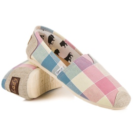 L. Day Espadrilles à carreaux confortables multicolore 4