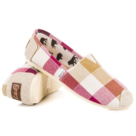 L. Day Espadrilles à carreaux confortables multicolore 4