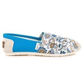 L. Day Espadrilles bleues à motif 3