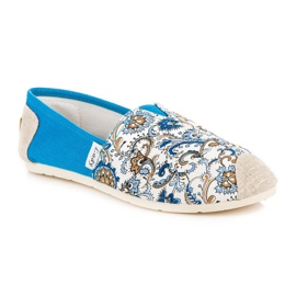L. Day Espadrilles bleues à motif 4