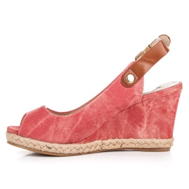 Rax Max Sandales compensées confortables rouge 3