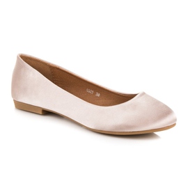 Ch. Creation Ballerines beiges satinées 6