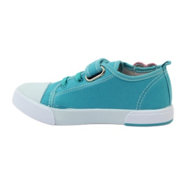 American Club Baskets American Heart avec semelle intérieure en cuir vert bleu 2