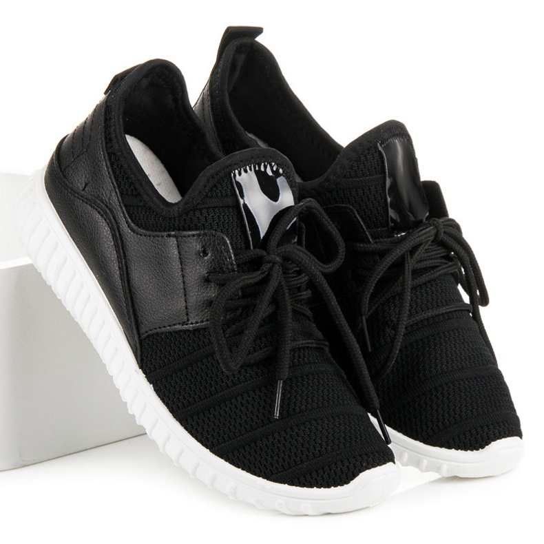 Baskets à enfiler noires le noir 1