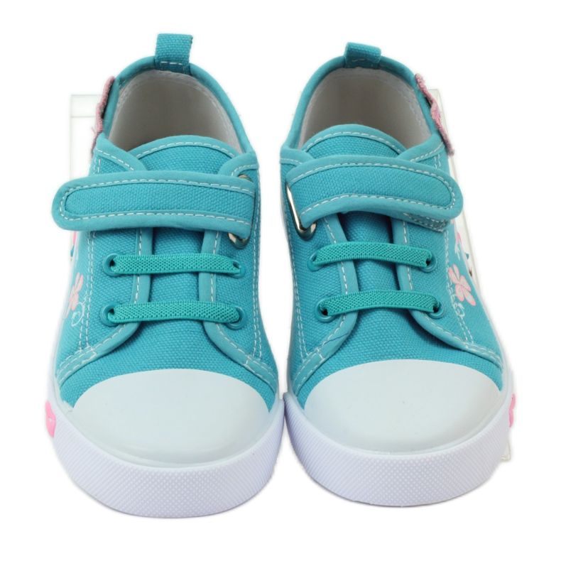 American Club Baskets American Heart avec semelle intérieure en cuir vert bleu 4