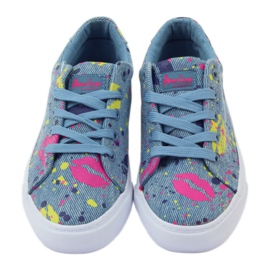 American Club Baskets baskets en denim à la bouche américaine bleu 4 American Club Baskets baskets en denim à la bouche américaine bleu 4