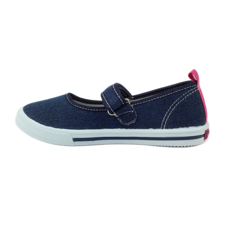 American Club Baskets à la bouche avec une semelle intérieure en cuir américain bleu marine rose 2