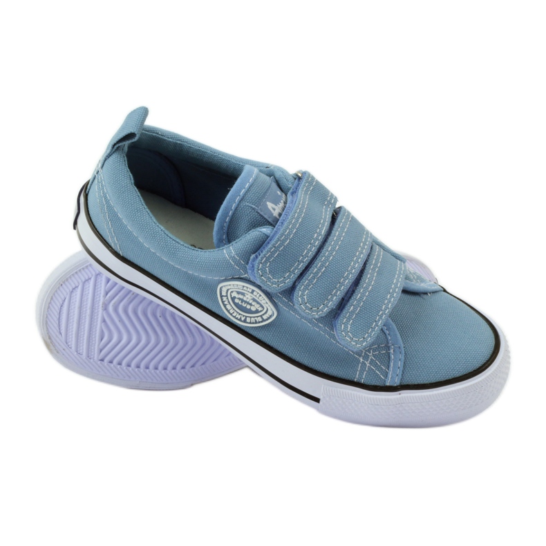 American Club Baskets velcro bleues américaines 3