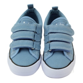 American Club Baskets velcro bleues américaines 4