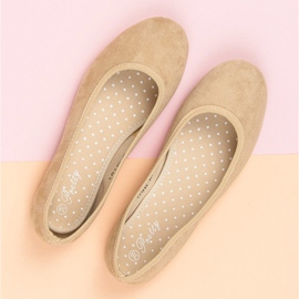Ballerines confortables en daim brun 6