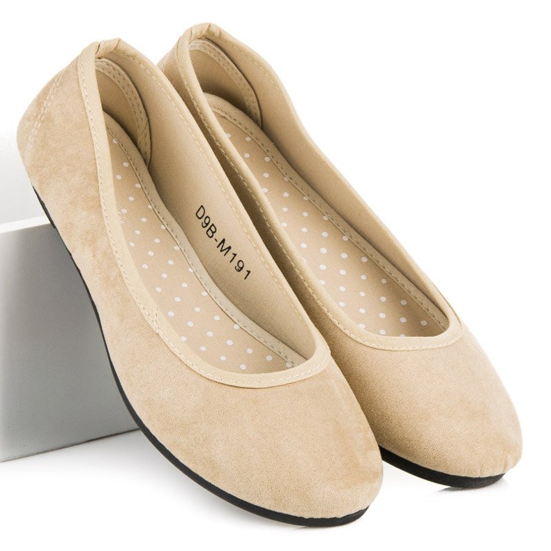 Ballerines confortables en daim brun 1