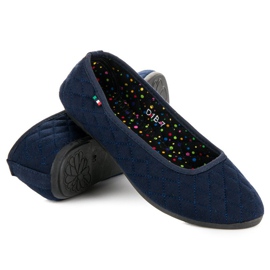 Ballerines en tissu bleu 1